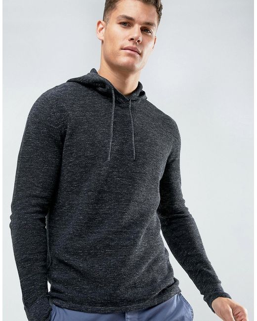 Selected Homme Knitted Hoodie in 100 Cotton
