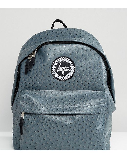Hype Exclusive Charcoal Faux Ostrich Backpack