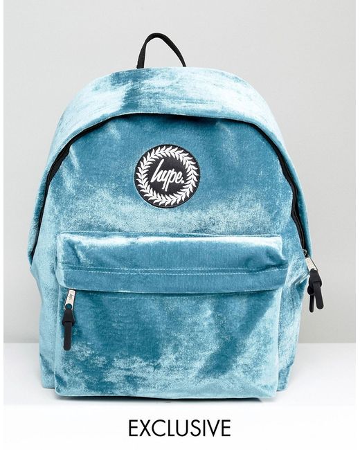 Hype Exclusive Teal Velvet Backpack