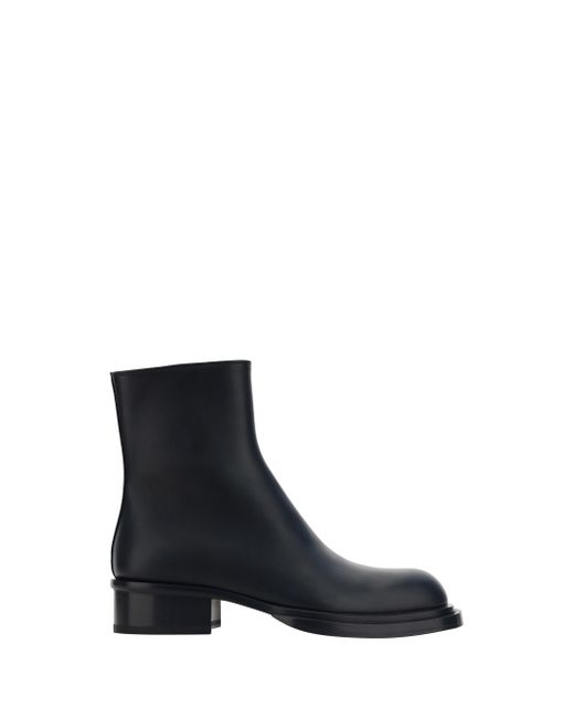 Alexander McQueen Cuban Stack Ankle Boots