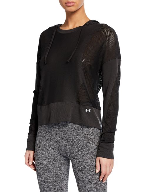 Under Armour Move Light Cropped Mesh Pullover Hoodie