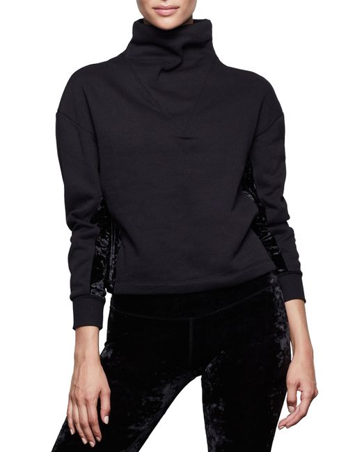 Good American Funnel-Neck Structured Crop Pullover Inclusive Sizing