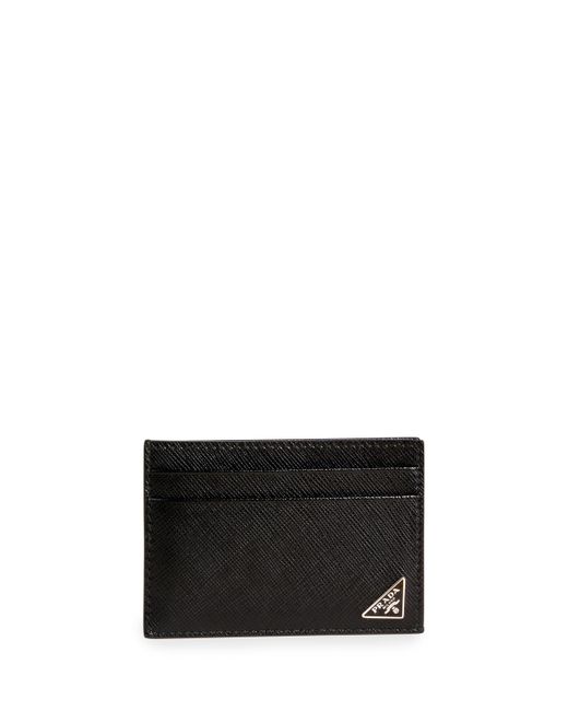 Prada Saffiano Leather Card Case with Money Clip