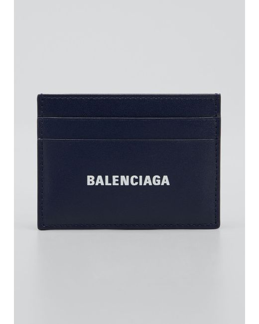 Balenciaga Logo Leather Card Case