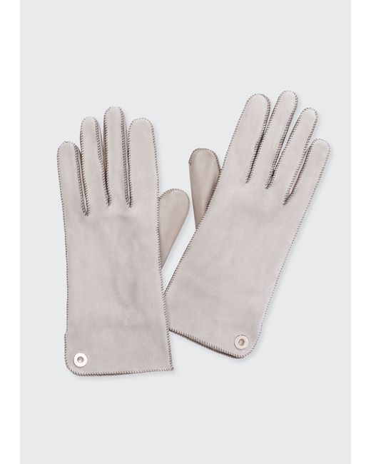 Loro Piana Jacqueline Suede and Leather Gloves
