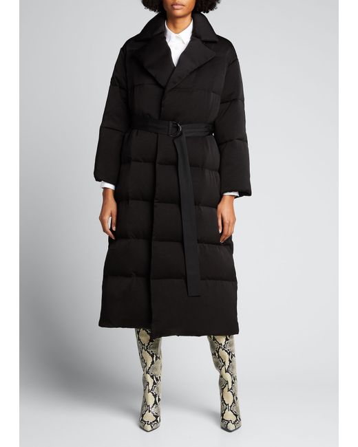 Jason Wu Quilted Crepe Down Long Coat