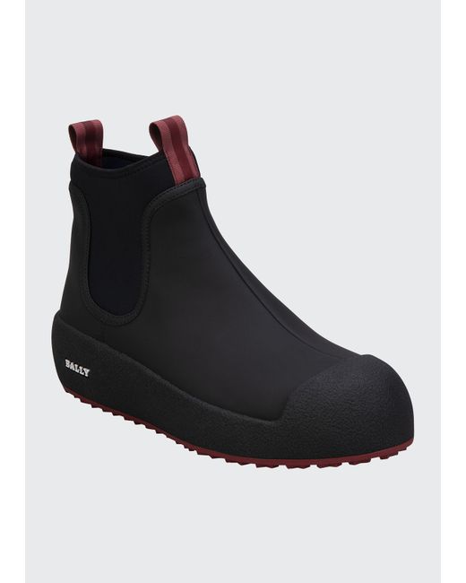 Bally Cubrid Curling Rubber Leather Snow Boots