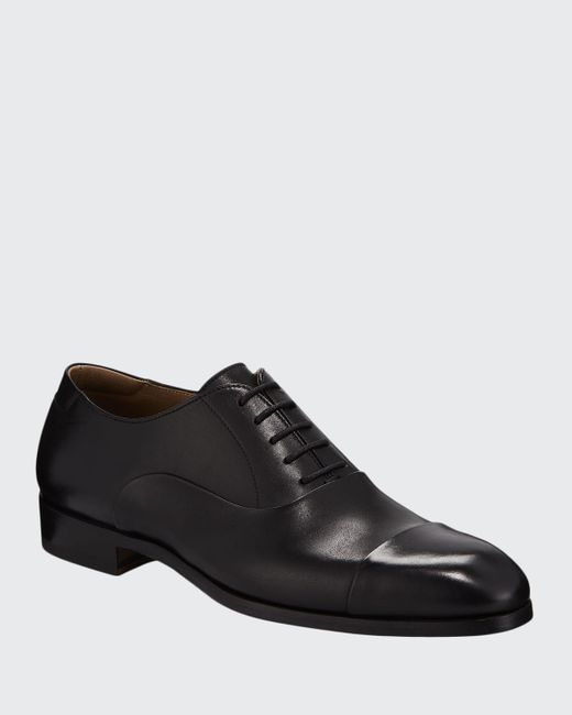 Magnanni Leather Cap-Toe Oxford Shoes