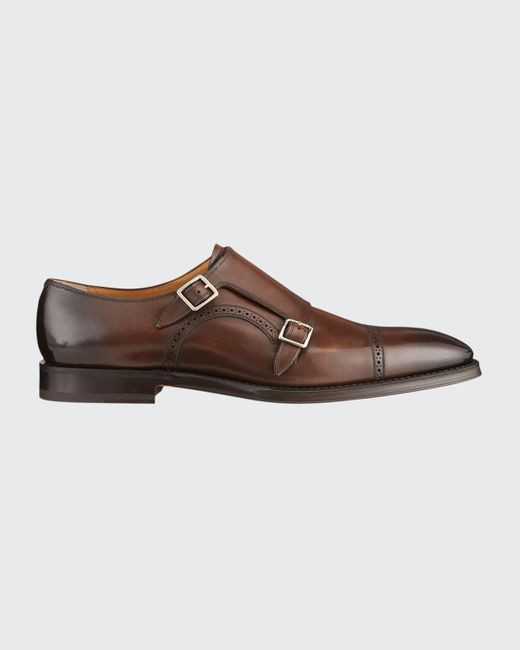 Bally Scardino Scribe Leather Double-Monk Loafers