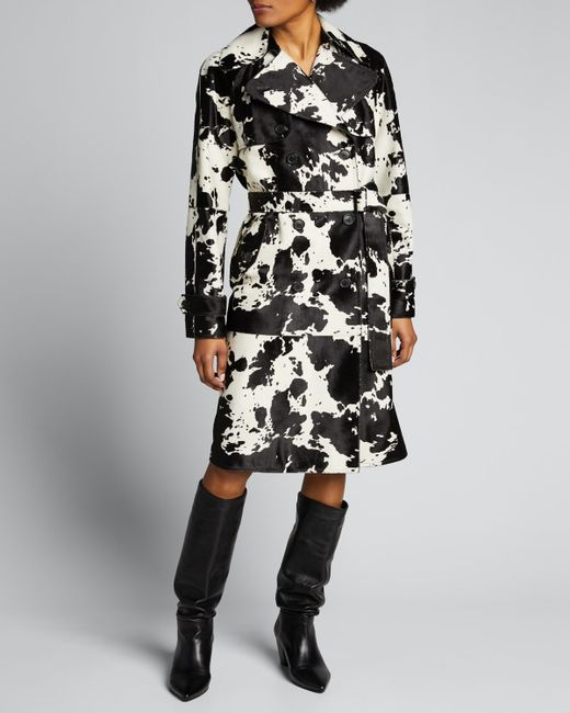 Michael Kors Collection Calf Hair Trench Coat