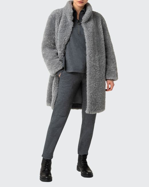 Akris Punto Faux-Fur Shearling Coat