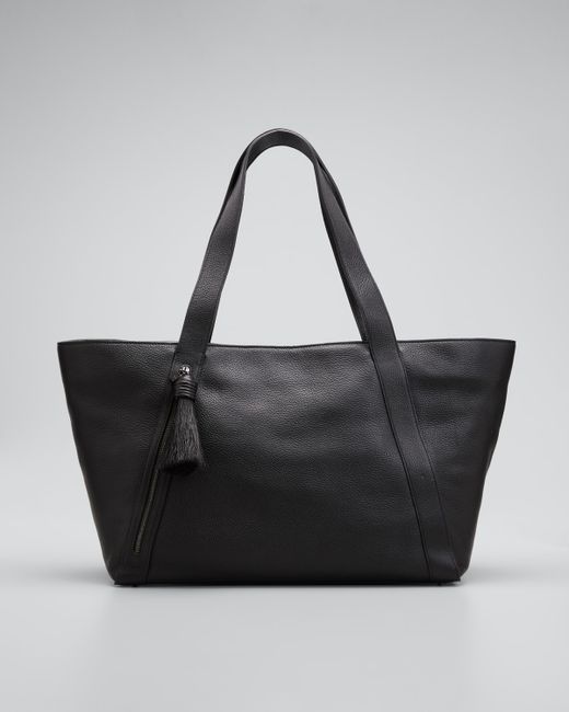Akris Alexa Medium Leather Zip Tote Bag