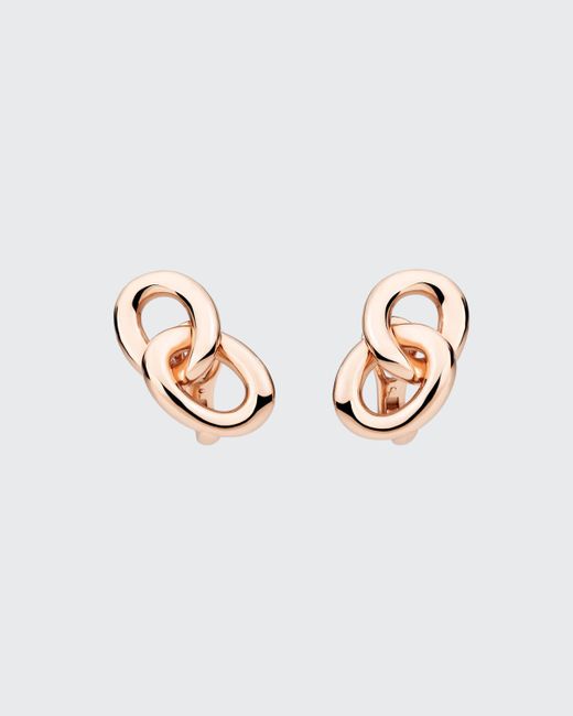 Pomellato Tango 18K Rose Gold Clip/Post Earrings