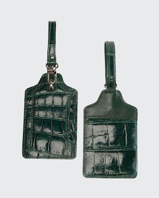 Abas Classic Alligator Luggage Tags Set of Two