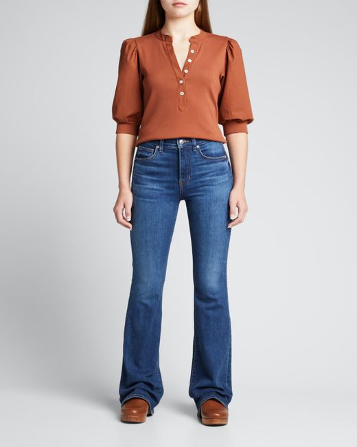 Veronica Beard Jeans Beverly High-Rise Skinny Flare Jeans