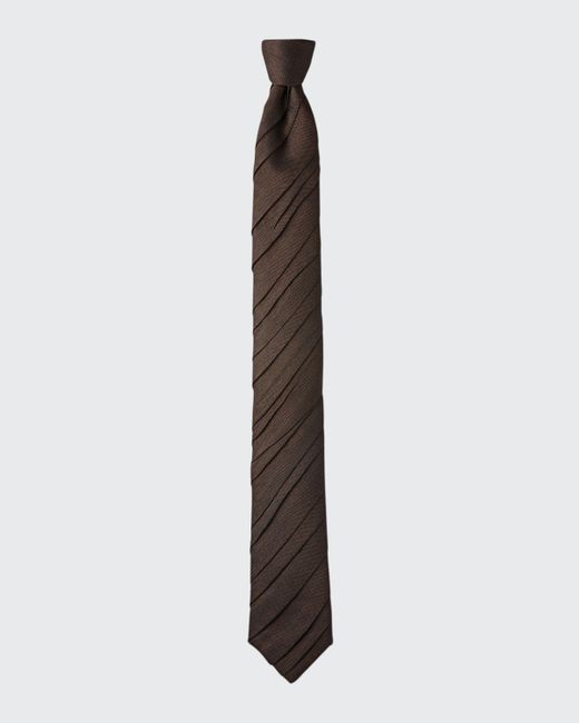Title Of Work Ruched Silk Pique Tie