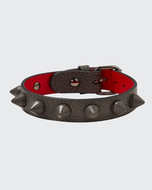 Christian Louboutin Loubilink Empire Spike Leather Bracelet