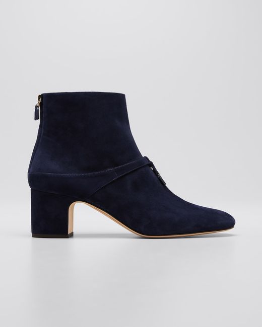 Loro Piana Maxi Charms 55mm Suede Ankle Booties