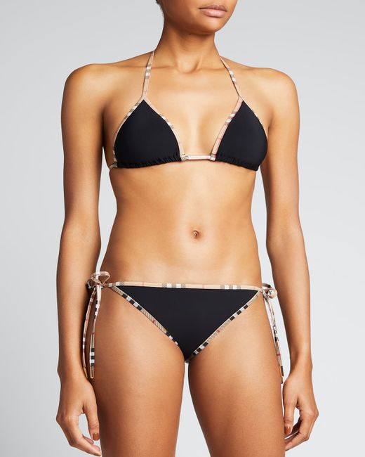 Burberry Check-Trimmed Two-Piece Bikini Set