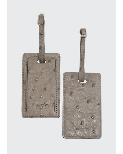 Abas Ostrich Luggage Tags Set of Two
