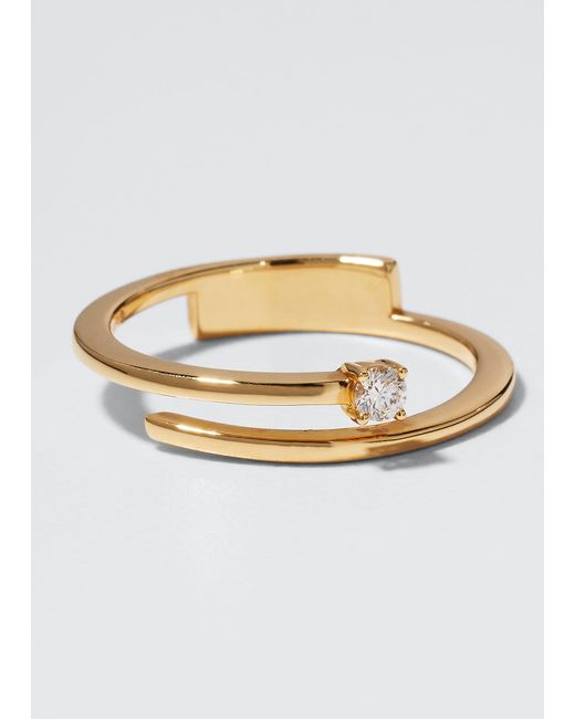Lana Jewelry 14k Solo Diamond Double-Band Ring