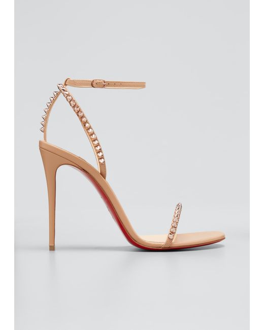 CHRISTIAN LOUBOUTIN So Me Spike Red Sole Sandals