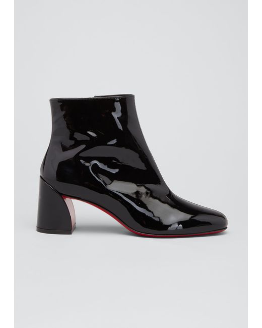 CHRISTIAN LOUBOUTIN Turela Patent 55mm Red Sole Booties