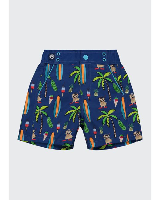 Andy & Evan Boys Beach Print Swim Shorts 3-24 Months