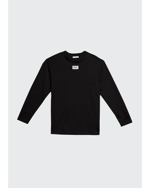 Dolce & Gabbana Boys Long-Sleeve T-Shirt w DG Patch Sizes 8-