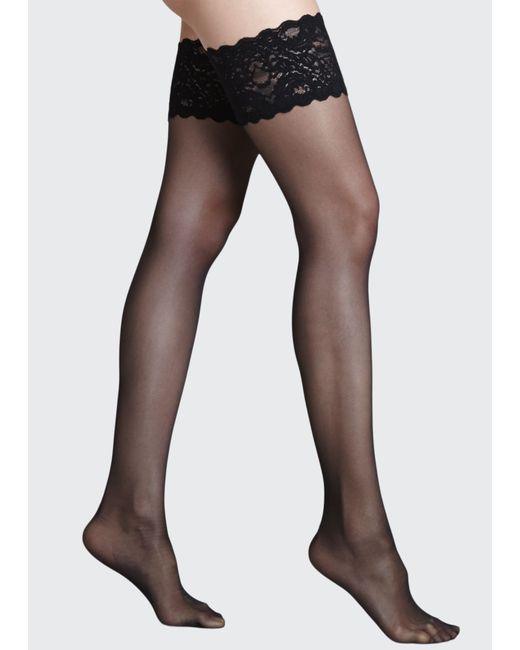 Wolford Satin Touch Stay-Up Thigh-Highs