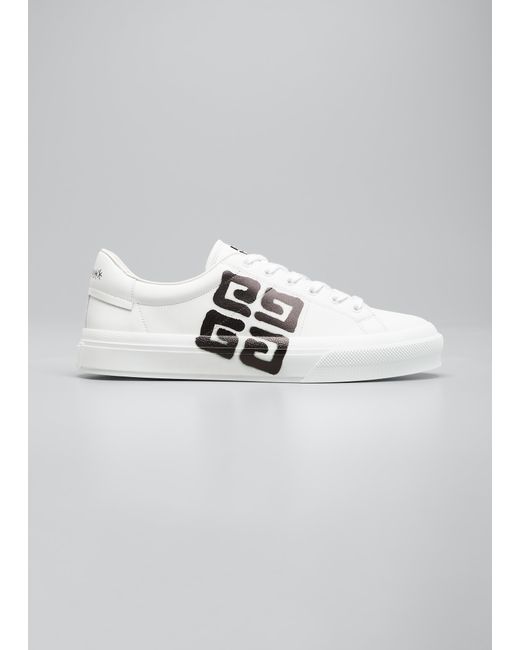 Givenchy City Court Logo Graffiti Low-Top Sneakers