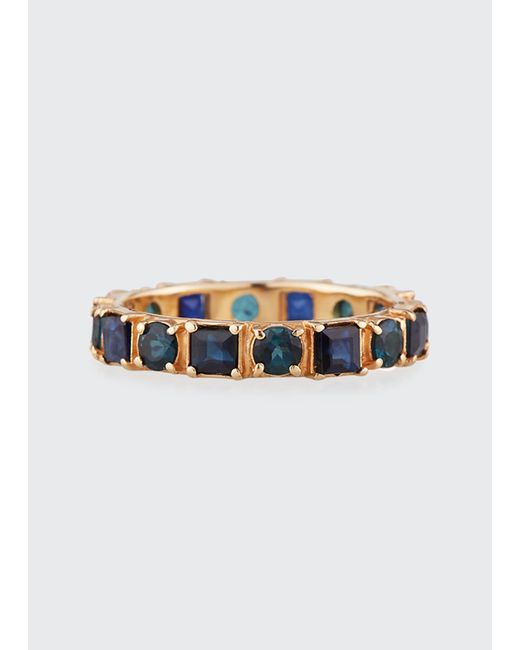 Armenta 18k Rose Gold Blue Sapphire Tourmaline Ring