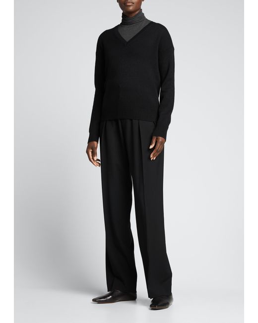 Theory V-Neck Easy Cashmere Pullover