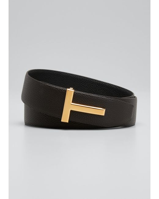 Tom Ford T-Buckle Reversible Leather Belt 40mm