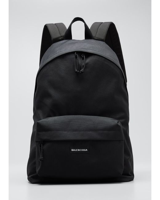 Balenciaga Nylon-Canvas Logo Backpack