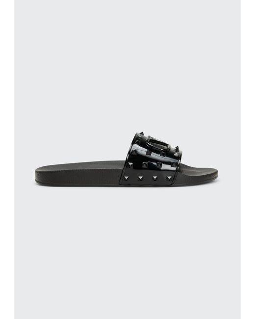 Valentino Garavani Summer VLogo Signature Studded Slide Sandals