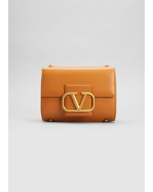 Valentino VLOGO Flap Leather Shoulder Bag