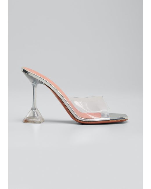 Amina Muaddi Lupita Glass Slide Sandals