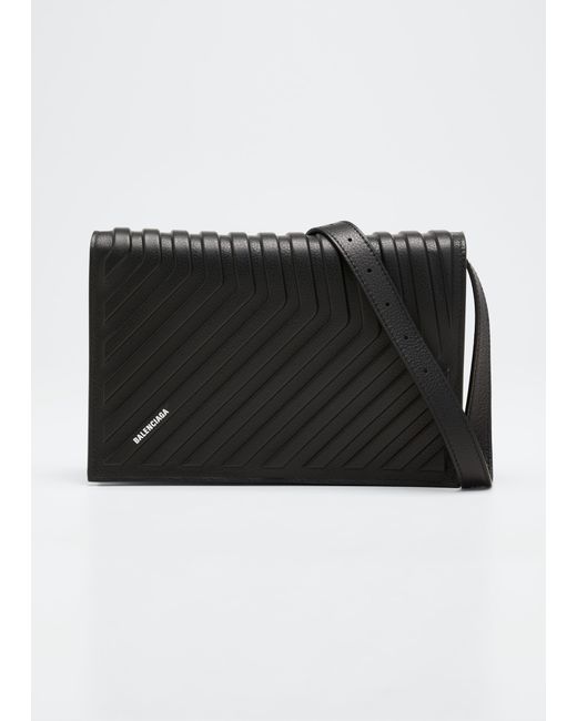 Balenciaga Leather Car Flap Bag w Strap