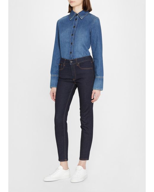 Ralph Lauren Collection Mid-Rise Skinny-Leg Ankle Jeans