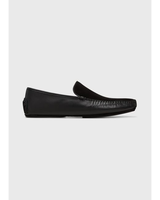 Manolo Blahnik Mayfair Suede-Leather Loafers