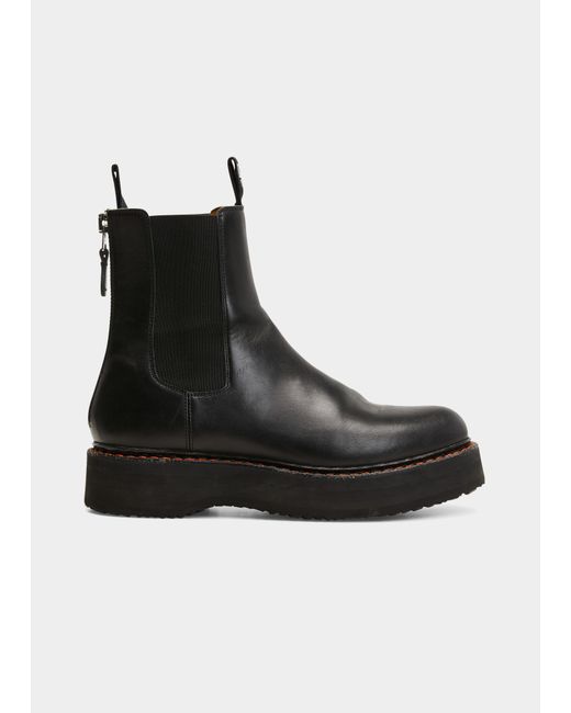 R13 Single Stack Leather Chelsea Boots