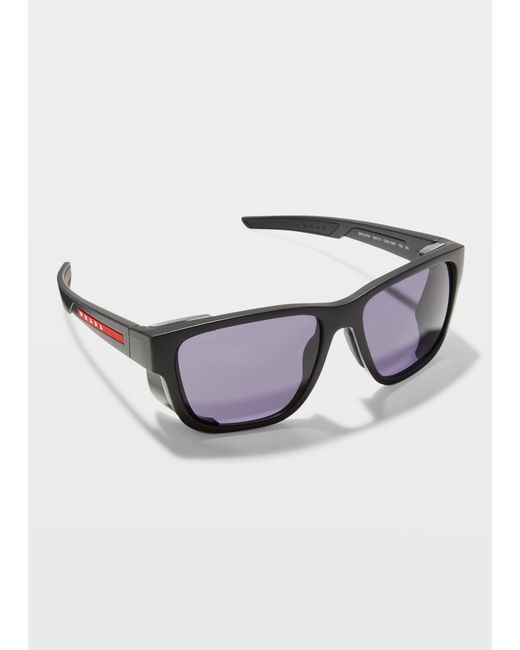 Prada Round Acetate Logo Sunglasses