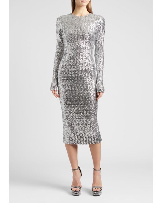 Dolce & Gabbana Sequin Embellished Midi Dress