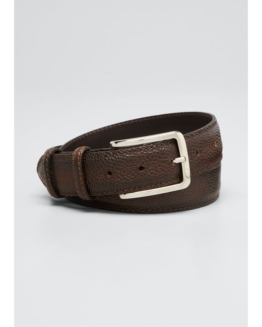 Bontoni 35mm Pebbled Leather Belt