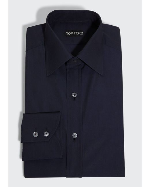 Tom Ford Solid Cotton Dress Shirt