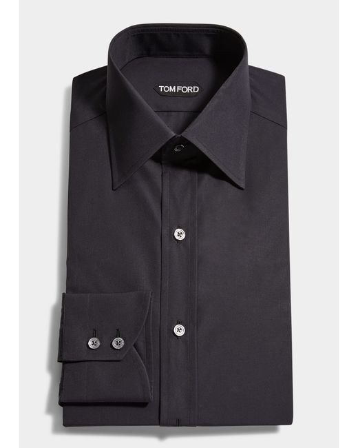 Tom Ford Solid Cotton Dress Shirt