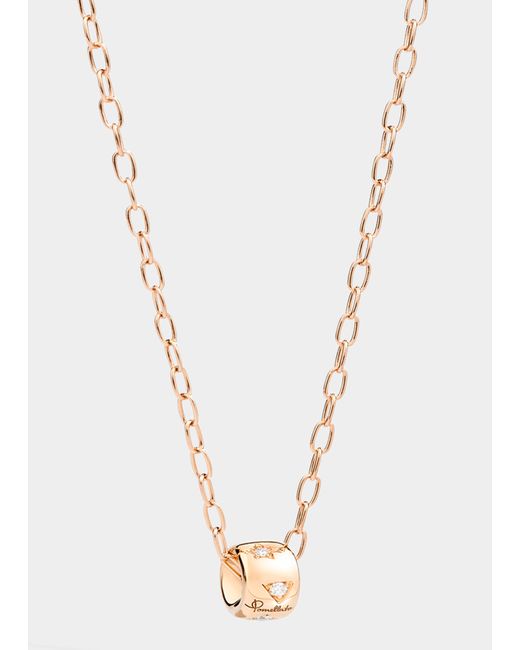 Pomellato Iconica 18K Rose Gold Pendant Necklace with Fancy-Set Diamonds