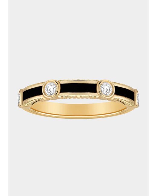 Viltier Rayon Ring in Onyx Gold and Diamonds