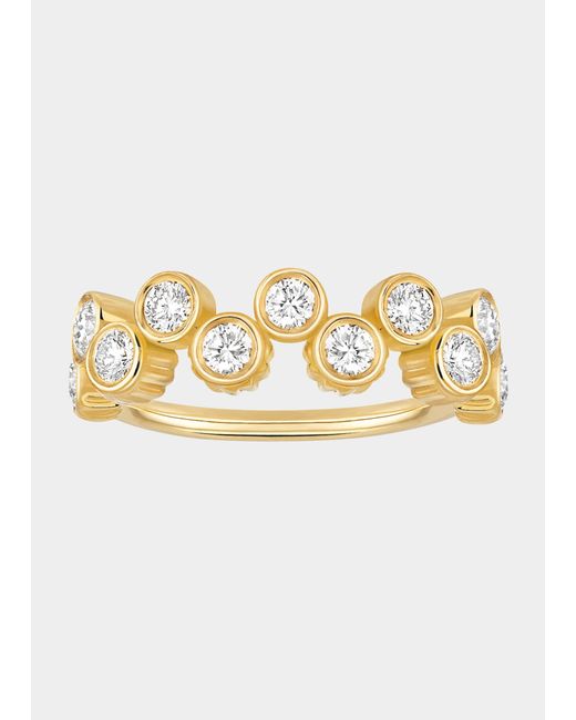 Viltier Clique Large Band Ring in 18K Gold and Diamonds
